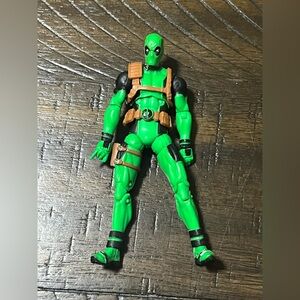 Deadpool Green Suit 3.75” Action Figure Rainbow Set Loose Marvel